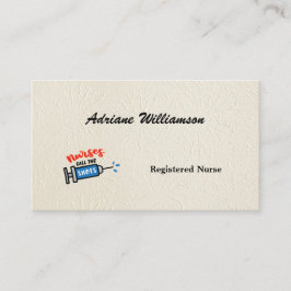 Carte De Visite Nurses Call the Shots special personalized