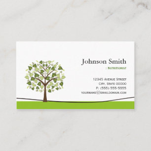 Carte De Visite Nutritionniste diététique - Elegant Wish Tree
