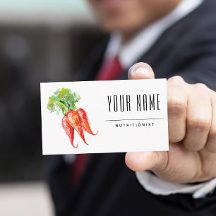 Carte De Visite Nutritionniste Diététiste Carottes simples d'aquar