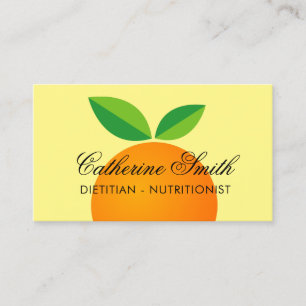 Carte de visite nutritionniste diététiste de fruit