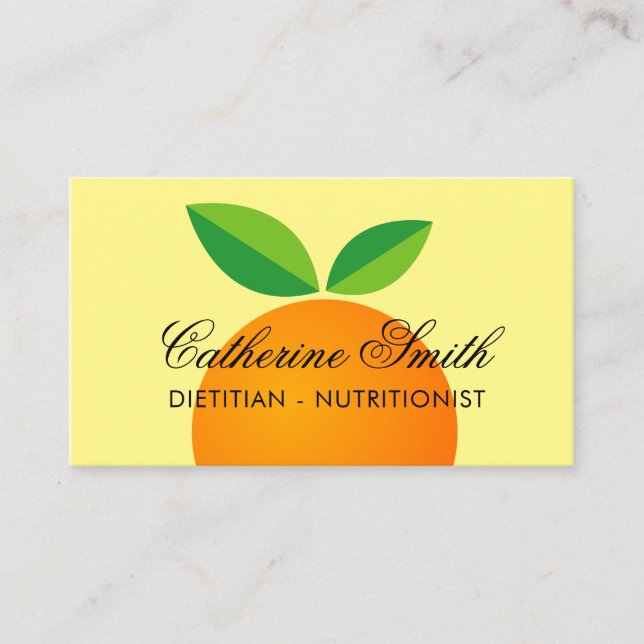 Carte de visite nutritionniste diététiste de fruit (Devant)