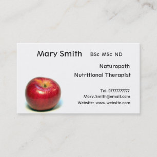 Carte De Visite Nutritionniste/thérapeute/Naturopath nutritionnel