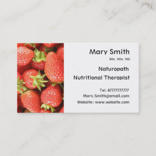 Carte De Visite Nutritionniste/thérapeute/Naturopath nutritionnel