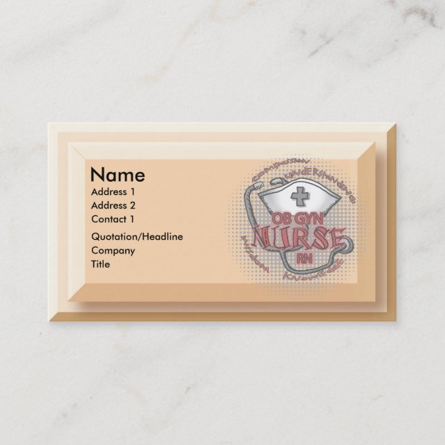 Carte De Visite ObGyn Nurse Axiom (Devant)