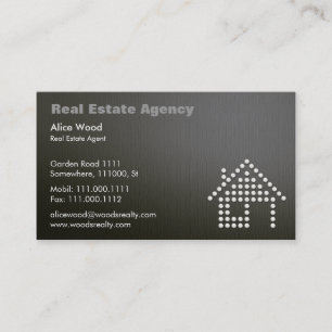 Carte De Visite Obscurité professionnelle des immobiliers  