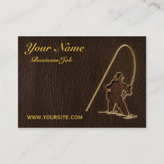 Carte De Visite Obscurité simili cuir de pêcheur