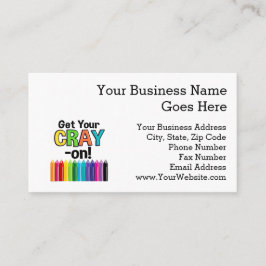 Carte De Visite Obtenez votre Cray On Rainbow Crazy Crayon Art Tea