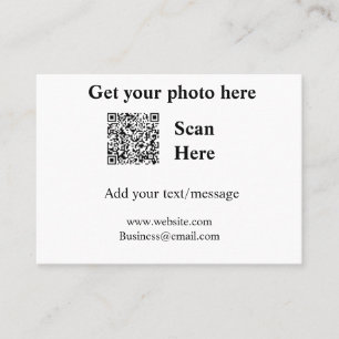 Carte De Visite Obtenez votre photo scan QR ajouter l'adresse e-ma