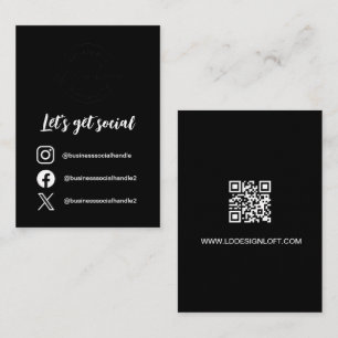 Carte De Visite Obtenons les poignées des médias sociaux et le cod