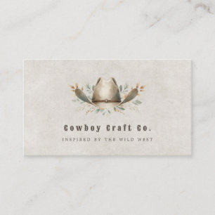 Carte de visite occidental casquette Cowboy