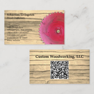 Carte De Visite Occupation du travail du bois de scie circulaire r