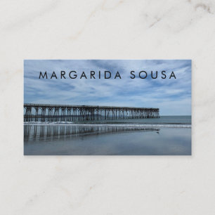 Carte De Visite Ocean Beach Pier Blue Photo Travel Tourisme