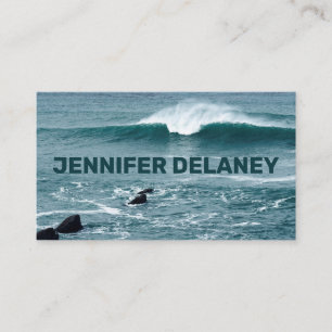 Carte De Visite Ocean Beach Waves Sea Blue Photo Voyage Turquoise