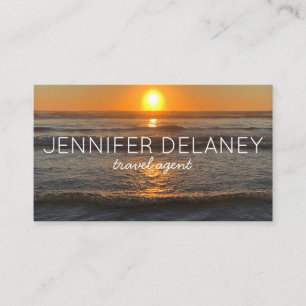 Carte De Visite Ocean Beach Waves Sunset Nature Voyage photo