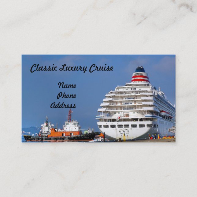 Carte De Visite Ocean Cruise Liner de luxe (Devant)