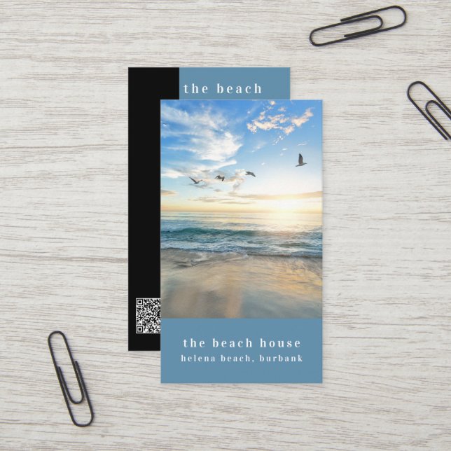 Carte De Visite Ocean Photo Beach Guest House (Devant/Arrière en situation)