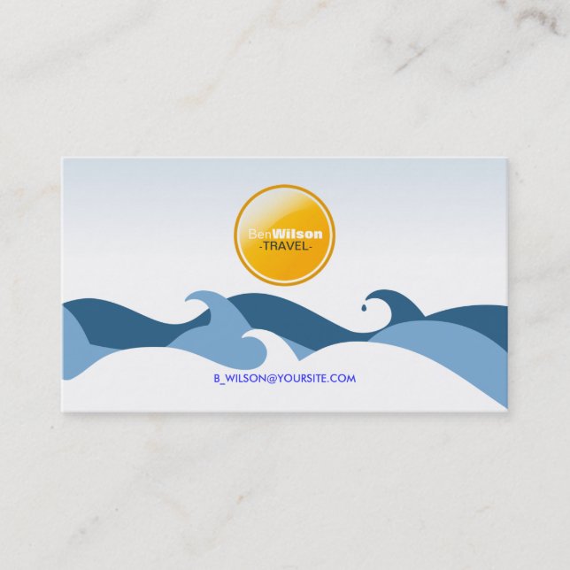 Carte de visite Ocean Waves (Devant)