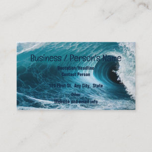 Carte De Visite Ocean Waves Surf Curl Sea Water Beach Surf