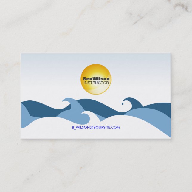 Carte de visite Ocean Waves V2 (Devant)