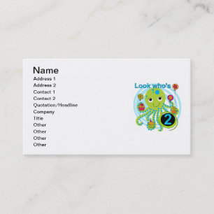Carte De Visite Octopus 2e anniversaire T-shirts et cadeaux