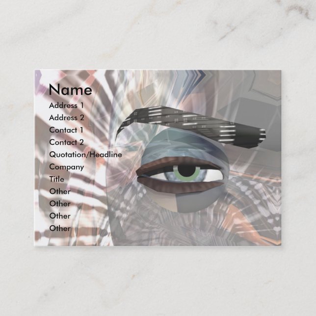 Carte De Visite Oeil Alien (Devant)