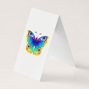 Carte De Visite Oeil de paon arc-en-ciel
