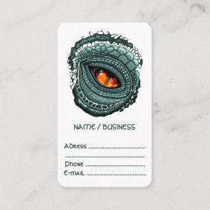 Carte De Visite Œil de prédateur reptile primal