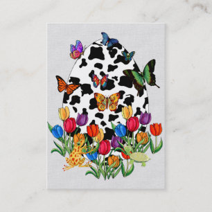 Carte De Visite Oeuf de pâques de peau de vache