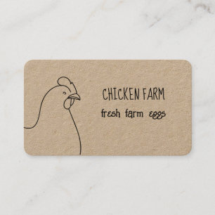 Carte De Visite Oeufs De Ferme Frais Poulet Bio Hen