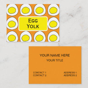 Carte De Visite Oeufs de jaunes d'oeufs