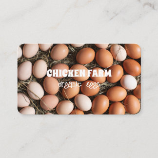 Carte De Visite Oeufs Frais Bio Oeufs De Poulet Poulet De Hen Farm