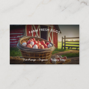 Carte De Visite OEufs frais de ferme modernes OEuf de poulet