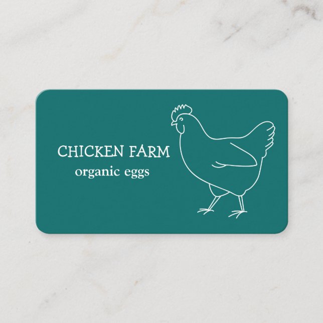 Carte De Visite Oeufs frais de ferme Poulet (Devant)