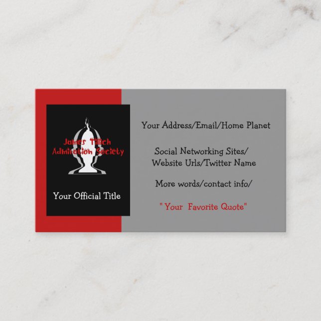 Carte De Visite Officiellement vôtre (Devant)