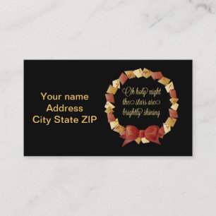 Carte De Visite Oh Holy Night Lyrics Design