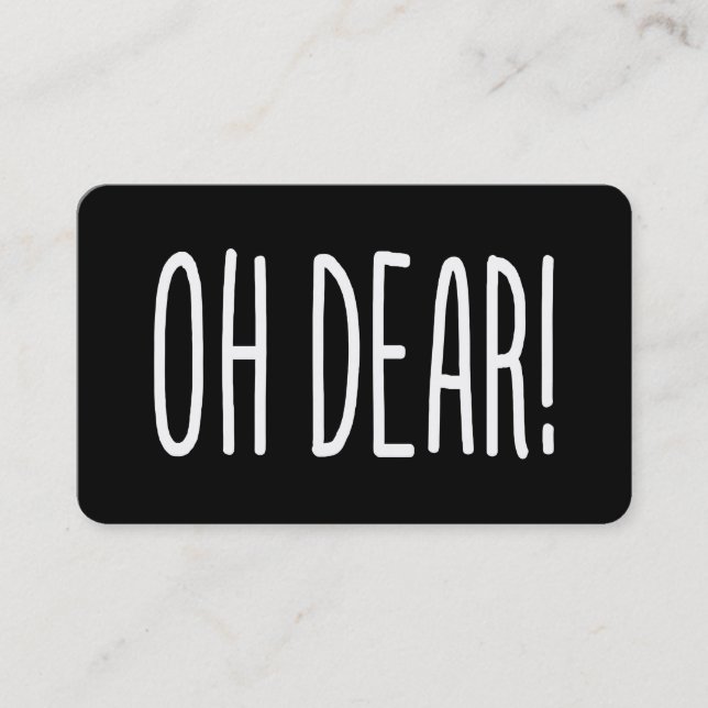 CARTE DE VISITE OH MON DIEU ! (Devant)