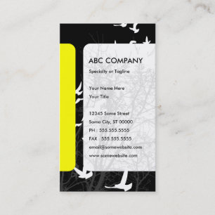 Carte De Visite oiseau à silhouette