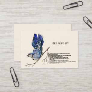 Carte De Visite Oiseau forestier Blue Jay