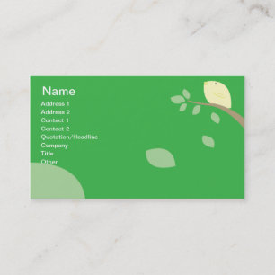 Carte De Visite Oiseau jaune - Affaires