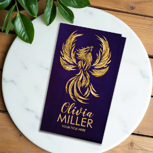 Carte De Visite Oiseau Phoenix Golden Rising