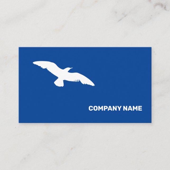 Carte De Visite Oiseau volant plat monochrome moyen (Devant)