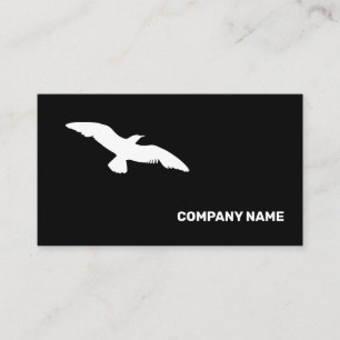 Carte De Visite Oiseau volant plat monochrome moyen