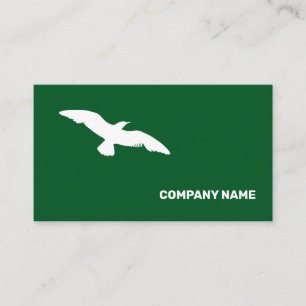 Carte De Visite Oiseau volant plat monochrome moyen
