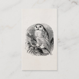 Carte De Visite Oiseaux de hiboux personnalisés par oiseau blanc