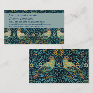 Carte De Visite Oiseaux et motif floral de William Morris