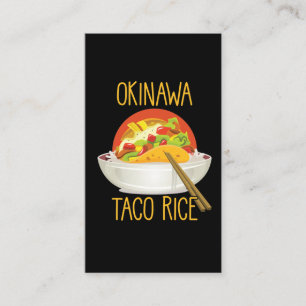 Carte De Visite Okinawa Taco Rice japonais Kitchen Japon Foody