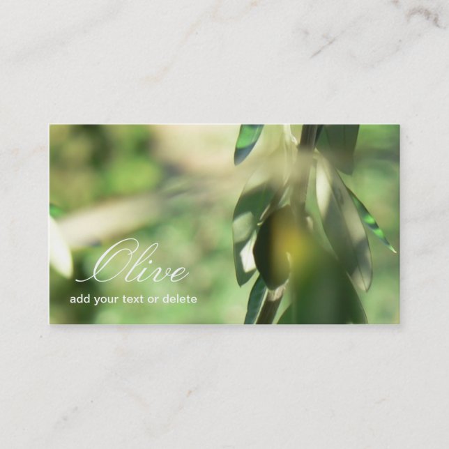 Carte de visite olive (Devant)