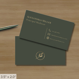 Carte De Visite Olive simple et élégant