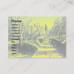 Carte De Visite OLIVIERS EN RIMAGGIO /Paysage de Toscane,Jaune