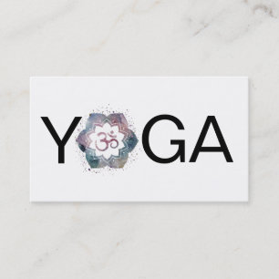 Carte De Visite *~* OM Aum Lotus Yoga Mandala Enseignant